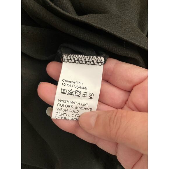 Shein Curve Women's Dress Size 2XL Black Cut Out Asymmetrical Shoulder NWOT - Picture 8 of 8